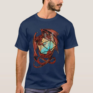 T-shirt Dés Rouge Dragon vintage