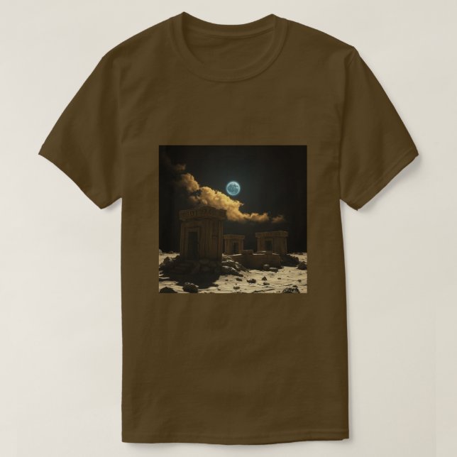T-shirt des ruines d'Aliens anciens | Sci-Fi Lunar (Design devant)