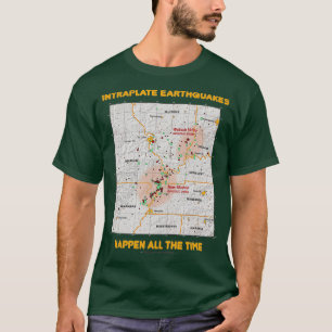 T-shirt Des Séismes Intraplaques Se Produisent Tout Le Te