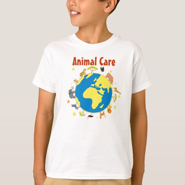 T-shirt des soins des animaux - enfant (Devant)