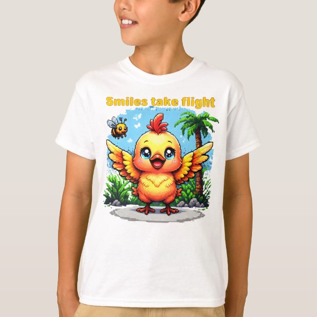 T-shirt Des sourires volent avec (Devant)