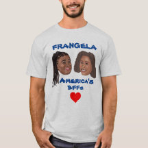 T-shirt des têtes de caricature de Frangela