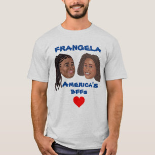 T-shirt des têtes de caricature de Frangela