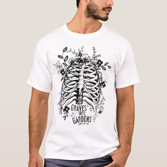 T-shirt Des tombes dans les jardins (Devant)