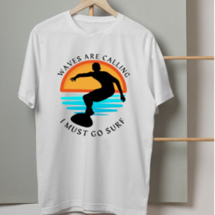 T-shirt Des vagues appellent je dois aller surf graphique