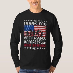 T-shirt Des Vétérans Mercis Saluent Ceux Qui Ont Servi Pat