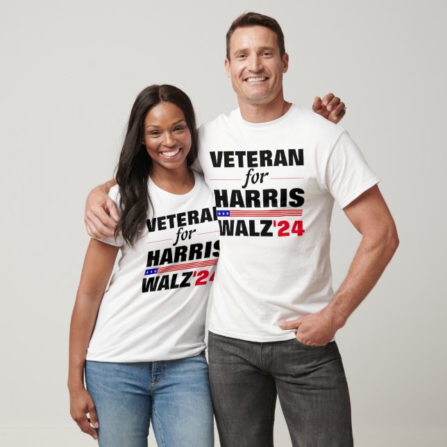 T-shirt Des vétérans sur mesure pour l'élection de Harris  (Unisexe)