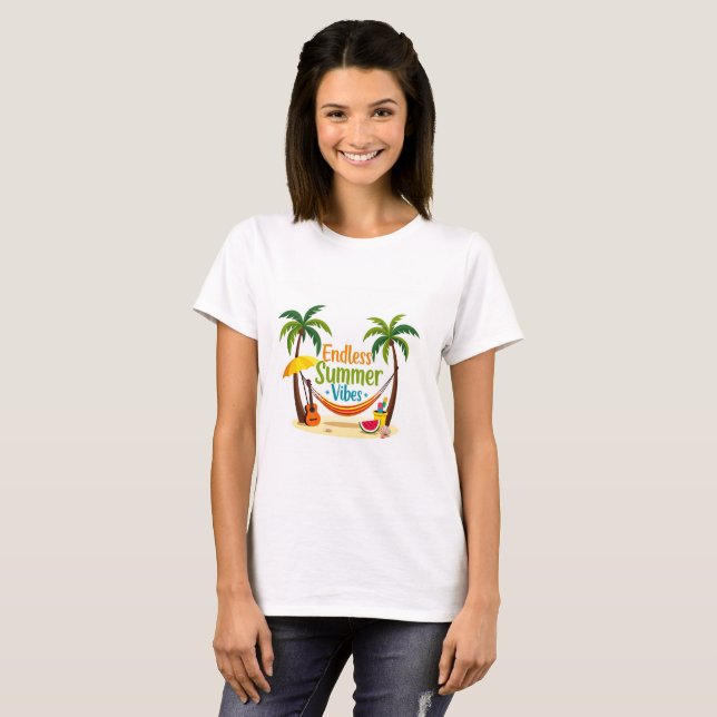 T-shirt Des Vibes D'Été Sans Fin Hammock Beach Tee (Devant entier)
