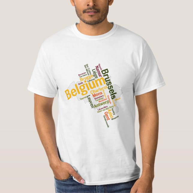 T-shirt des villes de Belgique (Devant)