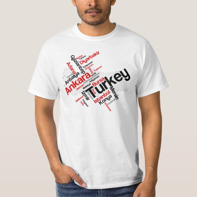 T-shirt des villes de Turquie (Devant)