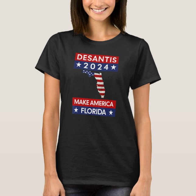 T-shirt DeSantis 2024 make America Florida (Devant)