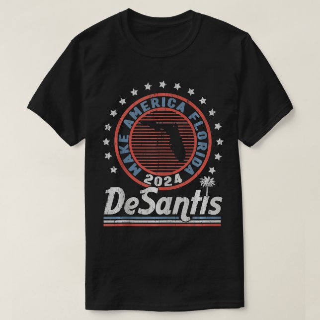 T-shirt Desantis 2024 Make America Florida Political Retro (Design devant)
