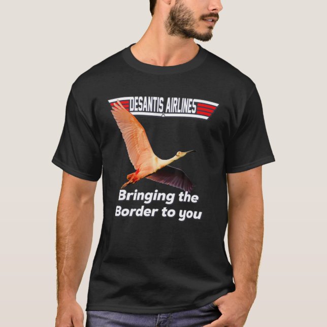 T-shirt Desantis Airline Vous Amène La Frontière À Florid (Devant)