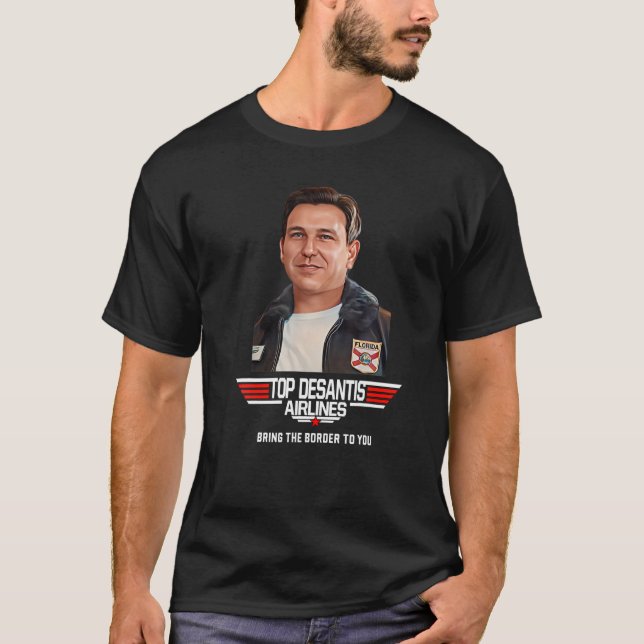 T-shirt Desantis Airline Vous Apporte La Frontière Martha (Devant)