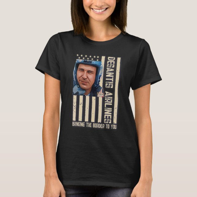 T-shirt Desantis Airline vous apporte la frontière Martha (Devant)