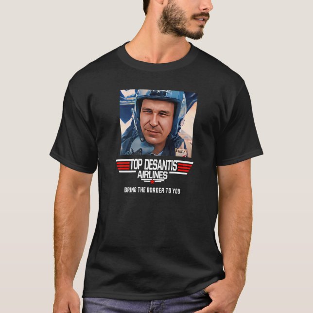 T-shirt Desantis Airline Vous Apporte la Frontière Martha (Devant)