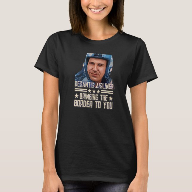 T-shirt Desantis Airline vous apporte la frontière Martha (Devant)