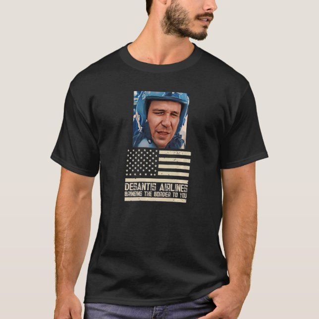 T-shirt Desantis Airline vous apporte la frontière Martha (Devant)