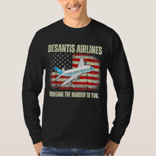 T-shirt DeSantis Airlines Drôle politique US Drapeau Vinta