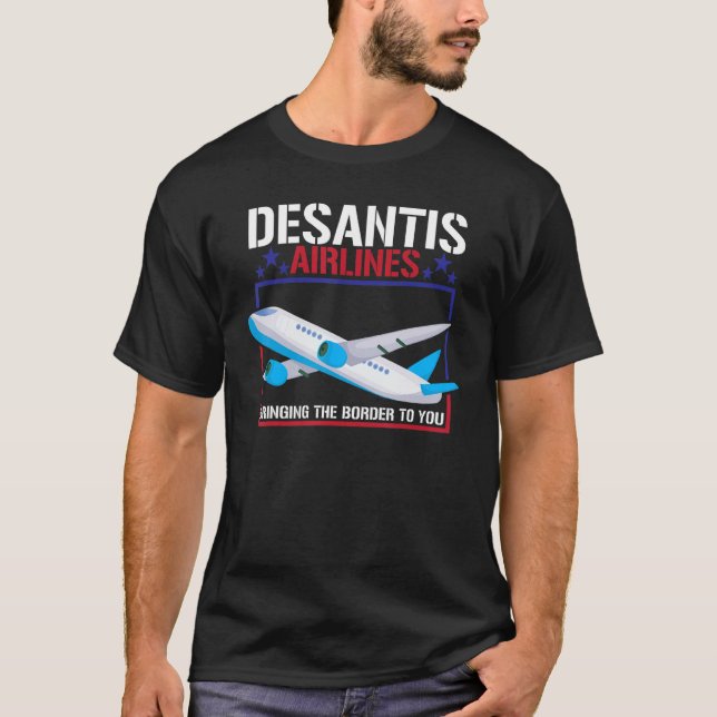 T-shirt DeSantis Airlines Vous Transporte DeSan (Devant)