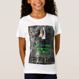 T-shirt d'escalade de la roche de la fille