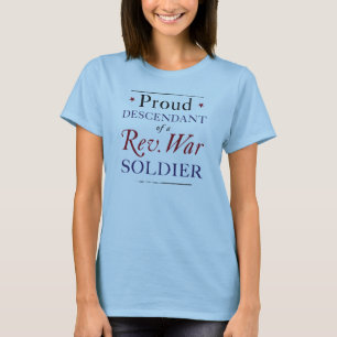 T-shirt Descendant fier d'un Rev. War Soldier - cru