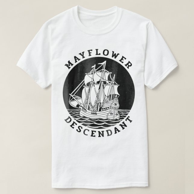 T-shirt Descendant Mayflower (Design devant)