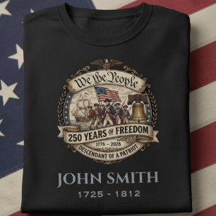 T-shirt Descendant Personnalisé d'un Patriote