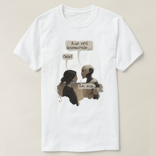 T-shirt Desconectado (Com frase) (Design devant)