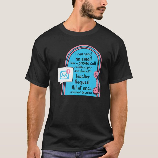 T-shirt Description de poste de secrétaire d'école Adminis (Devant)