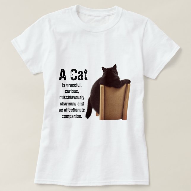 T-shirt Description du chat (Design devant)