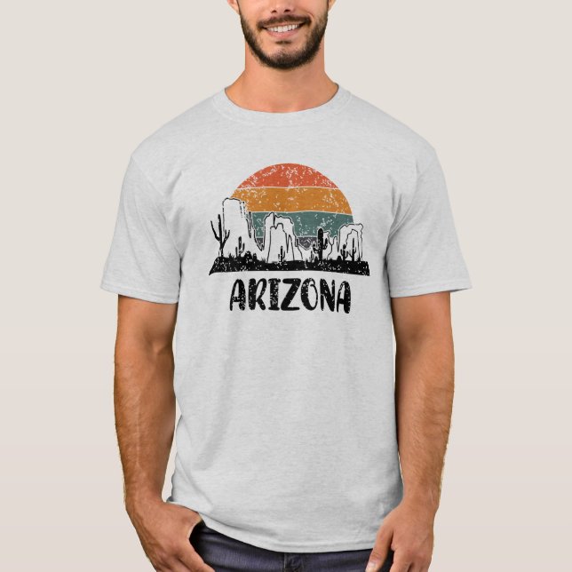 T-shirt Desert Arizona Retro Sunset Men (Devant)