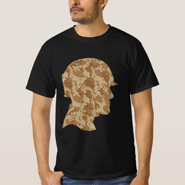 T-shirt Desert Camouflage Soldier with Helmet (Devant)