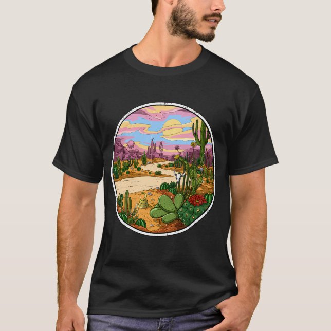 T-shirt Désert de cactus (Devant)