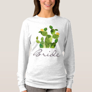 T-SHIRT DÉSERT D'EAU VERT BRIDE CACTUS FLOWER