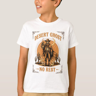 T-Shirt Desert Ghost No Rest Western Skeleton