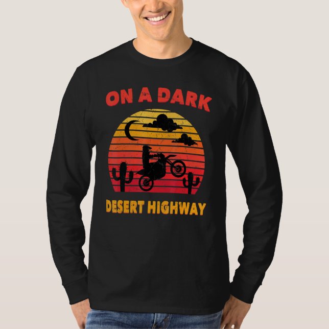T-shirt Désert - Sur Une Route Sombre Du Désert - Mojave - (Devant)