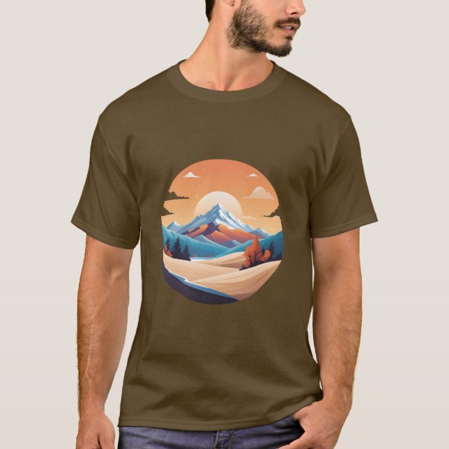 T-shirt Desert Window to Snowy Peaks Art. (Devant)