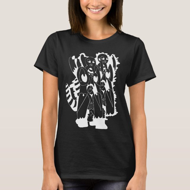 T-shirt design 004 (white on black) (Devant)