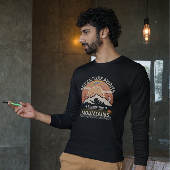 T-shirt Design "Adventure Await-Explore the mountain" (Créateur téléchargé)