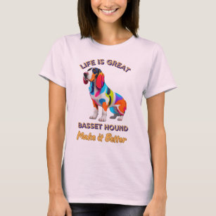 T-shirt Design Amoureux de les chiens de Basset Hound