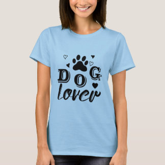 T-shirt Design Amoureux des chiens élégant avec Empreinte 