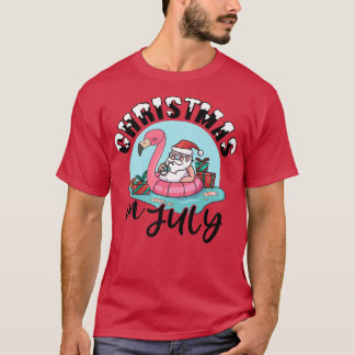 T-shirt Design amusant Noël En Juillet Père Noël Vacances 