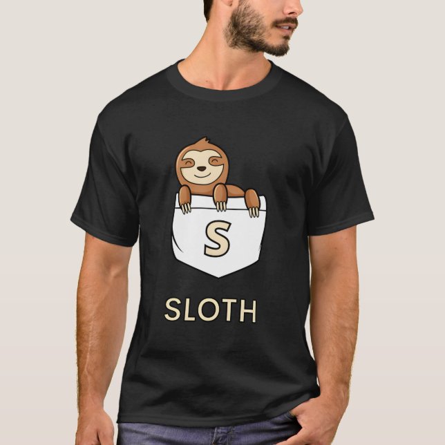 T-shirt Design animal de poche Sloth (Devant)