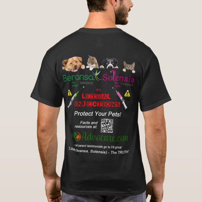 T-shirt Design arrière - plan noir B & S (Dos)