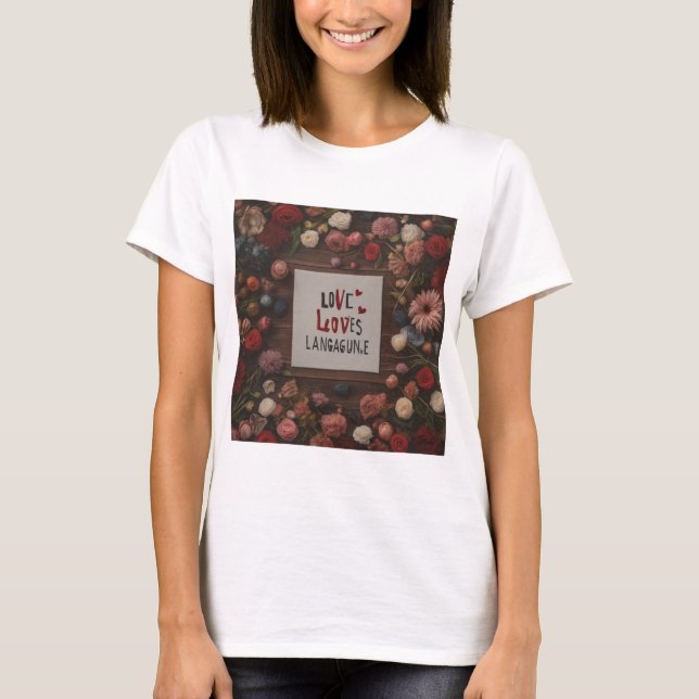 T-shirt design avec touche florale (Devant)