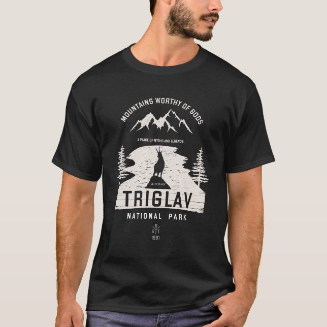 T-shirt Design blanc du parc national de Triglav (Devant)