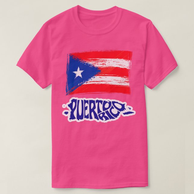 T-shirt Design bleu Porto Rico (Design devant)