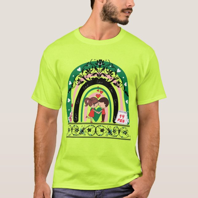 T-Shirt design cadeau de la Saint-Valentin pour lu (Devant)