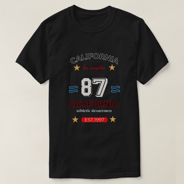 T-shirt Design californien (Design devant)